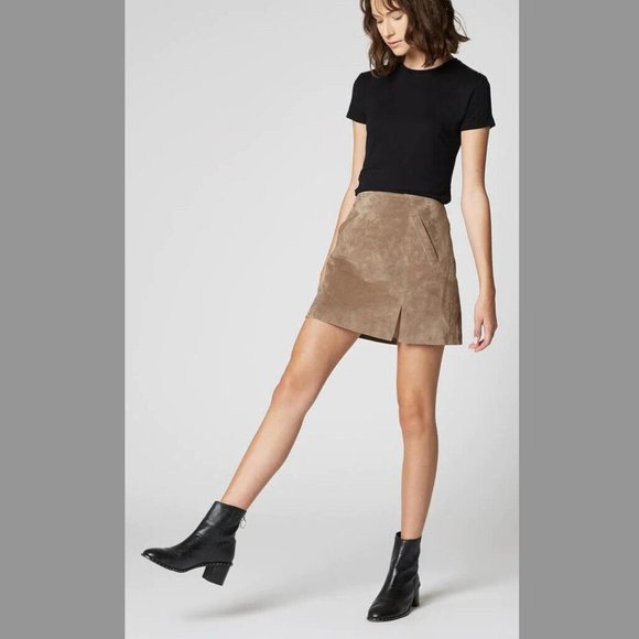 NWT Blank NYC Leather Suede Classic Modern Mini Skirt - Size 29 - Picture 3 of 7